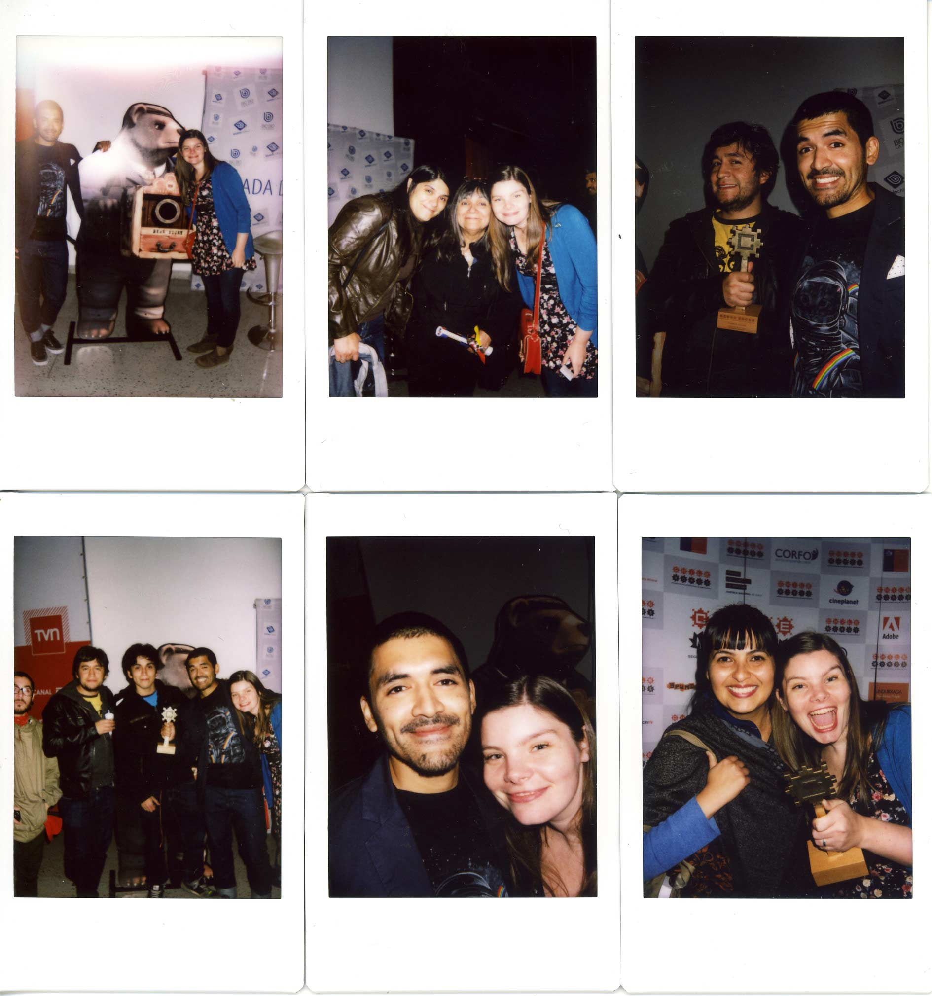 Equipo de Historia de un Oso en actividades de difusión y exhibición.