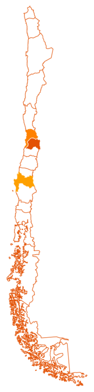 Mapa de Chile con infraestructura regional de UDLA