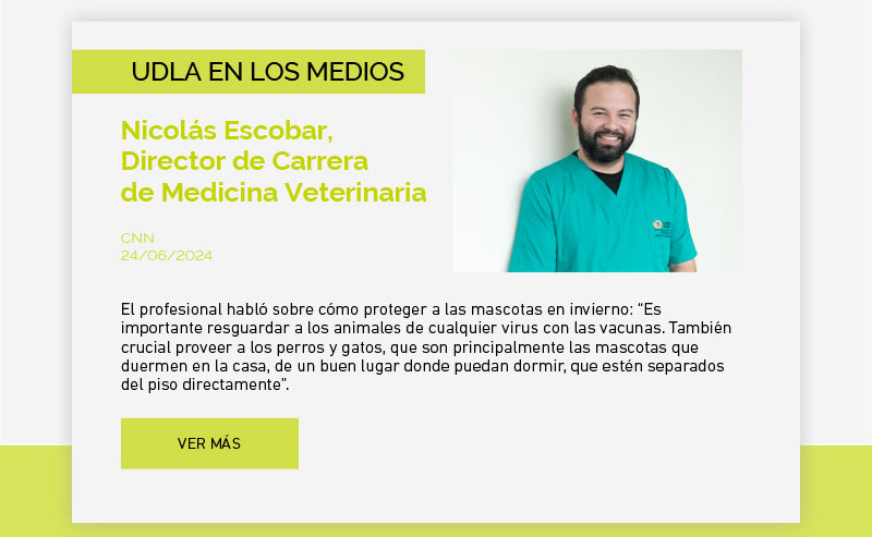 Nicolás Escobar, Director de Carrera de Medicina Veterinaria de la UDLA