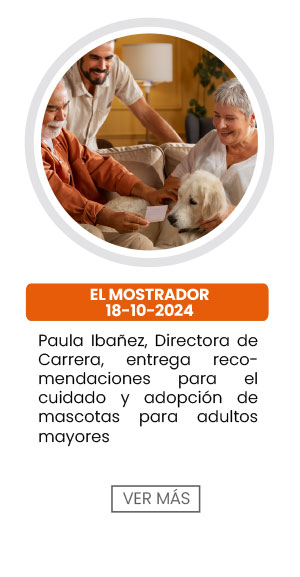 Paula Ibañez, Directora de Carrera, entrega recomendaciones para el cuidado y adopción de mascotas para adultos mayores